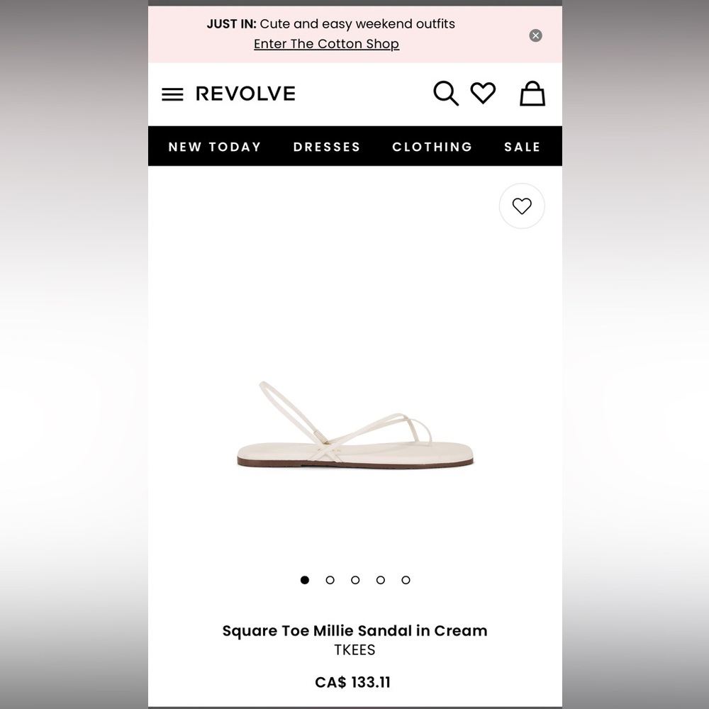 TKEES Cream Strappy Sandals - Picture 4 of 6